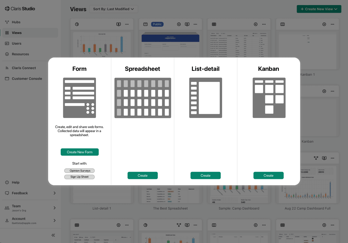 image exploring a new view options for claris studio