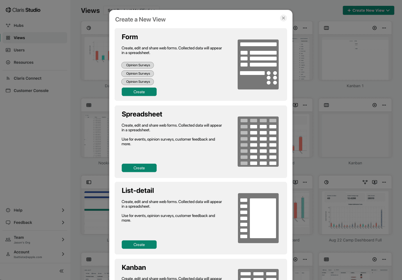 image exploring a new view options for claris studio